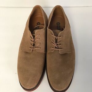Clarks Tan Suede Lace-Up Shoes
